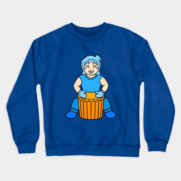 Cute hand drum girl Crewneck Sweatshirt by Andrew Hau